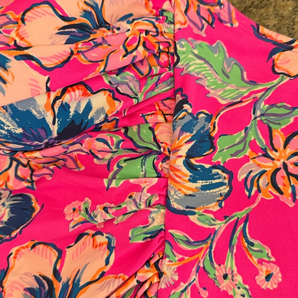 Lilly Pulitzer Flamenco Floral strapless bathing suit - sz 6 - Picture 5 of 7